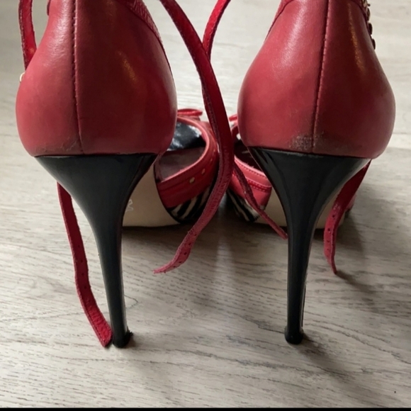 Host pick Size 9.5 Philosophy Pink Zebra Print Heels 👠 shoes - Picture 6 of 7